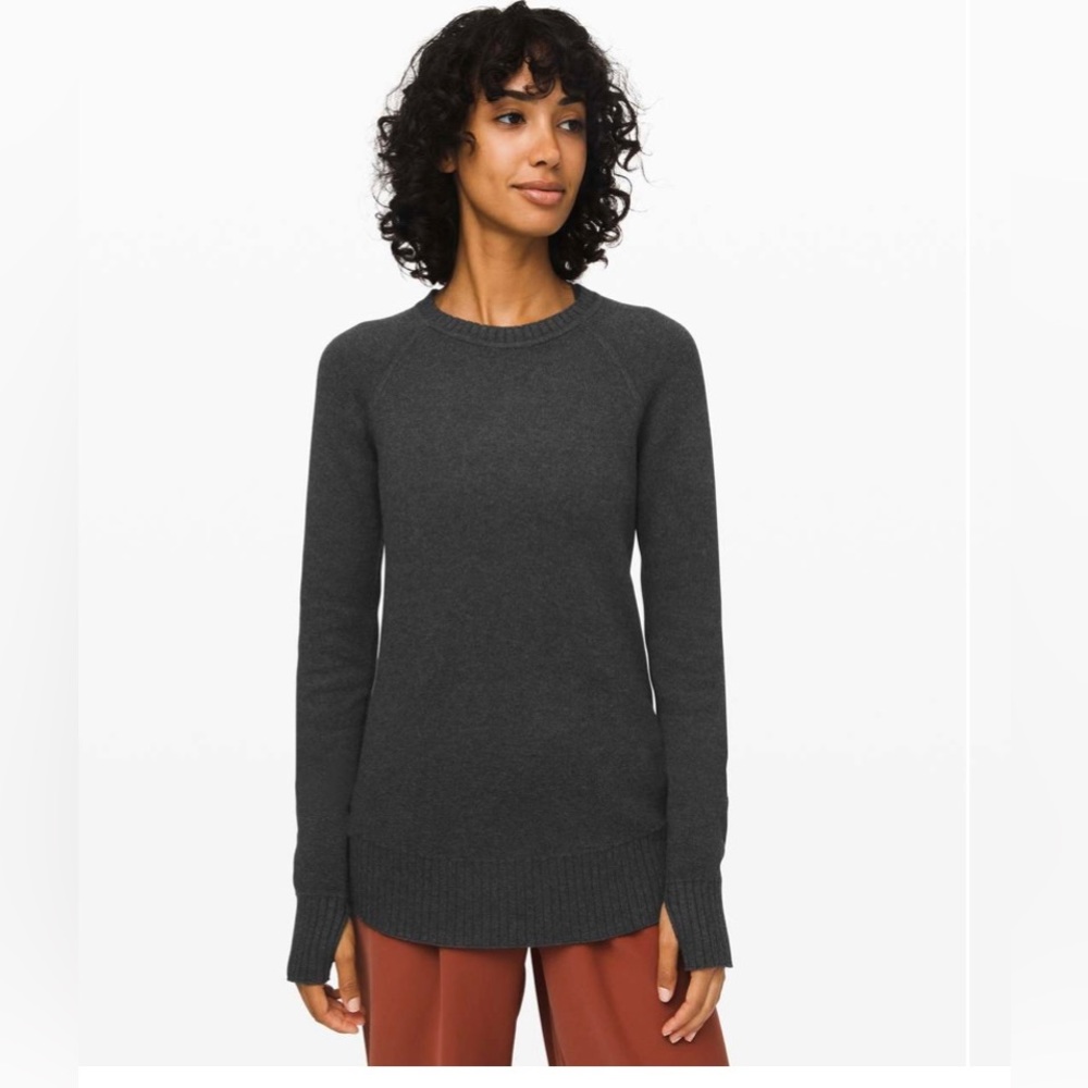 Lululemon Still Lotus Sweater Reversible Heathered Black . Size XS